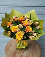 Букет цветов из:  Альстромерии и Розы #REPLACE_PRED# Петровке Республика Крым
