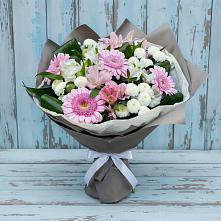Букет цветов из:  Герберы, Альстромерии и Хризантемы в Петровке Республика Крым