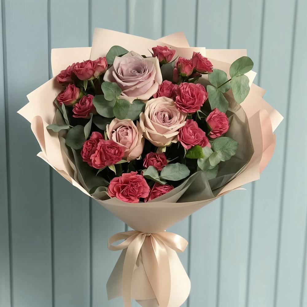 Букет цветов из: Гвоздики и Розы в Петровке Республика Крым