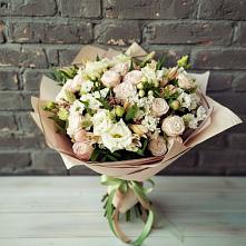 Букет цветов из:  Альстромерии, Розы и Хризантемы в Петровке Республика Крым