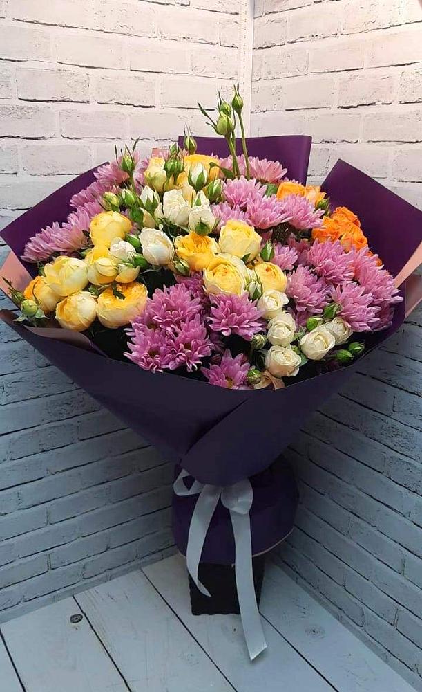 Букет цветов из: Хризантемы и Розы в Петровке Республика Крым