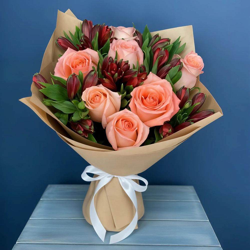 Букет цветов из: Розы и Альстромерии в Петровке Республика Крым