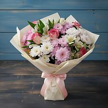Букет цветов из:  Хризантемы, Альстромерии и Розы #REPLACE_PRED# Петровке Республика Крым