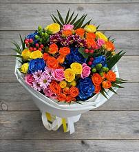 Букет цветов из:  Розы и Хризантемы в Петровке Республика Крым
