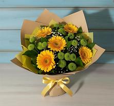 Букет цветов из:  Герберы и Хризантемы в Петровке Республика Крым