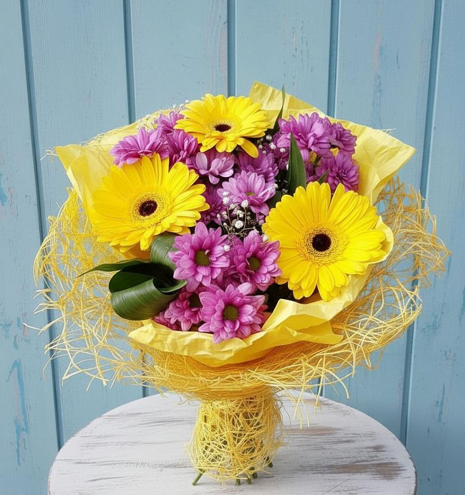 Букет цветов из: Хризантемы и Герберы в Петровке Республика Крым