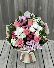 Букет цветов из:  Альстромерии, Гвоздики, Розы и Хризантемы #REPLACE_PRED# Петровке Республика Крым