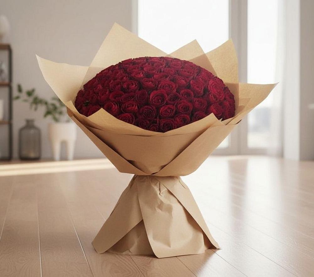 Букет 101 Красная роза в Петровке Республика Крым