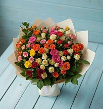 Букет Микс из разноцветных кустовых роз #REPLACE_PRED# Петровке Республика Крым